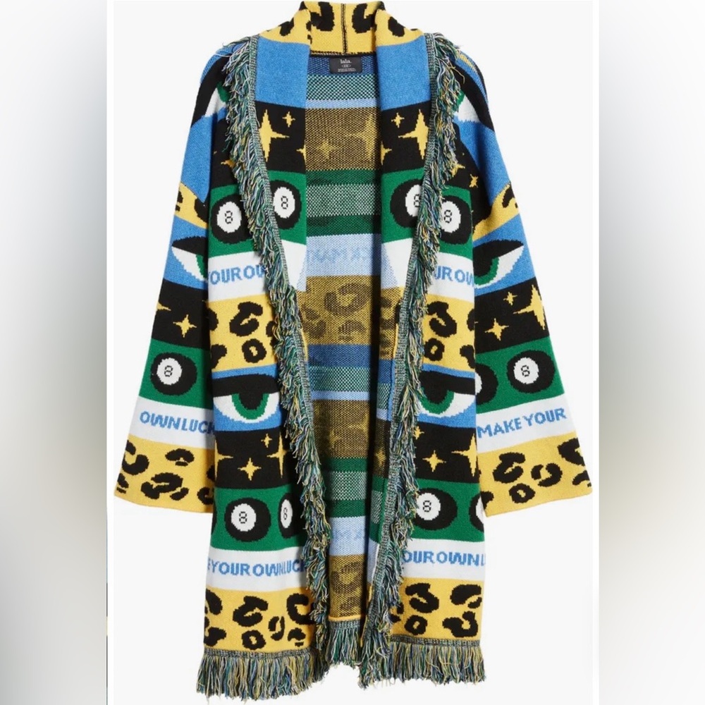 Dressed in Lala make your own luck blanket fringe cardigan